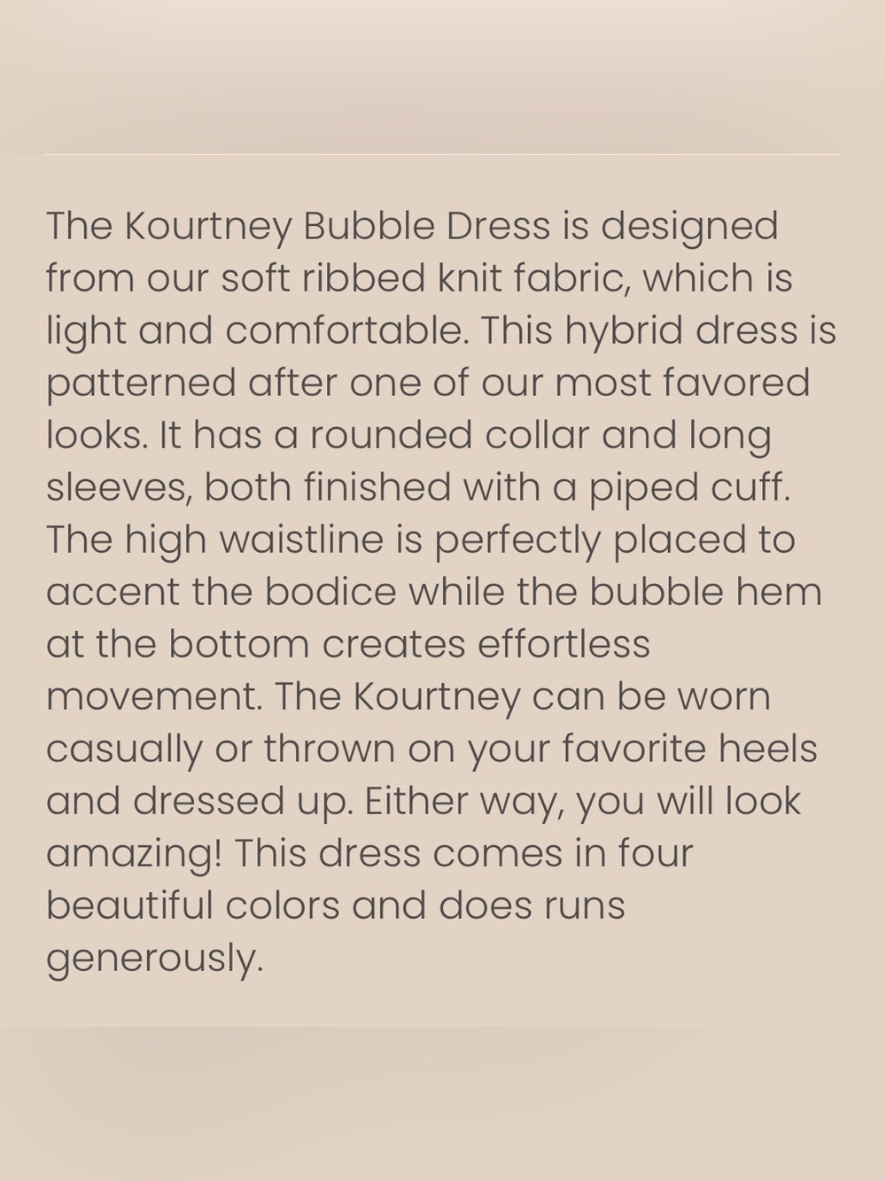 KOURTNEY BUBBLE DRESS from Zadie B’s - Picture 3 of 4